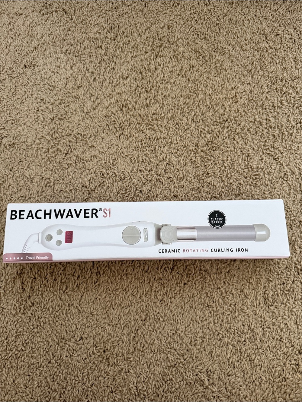 The Beachwaver Co. S1 Ceramic Rotating Curling Iron - White